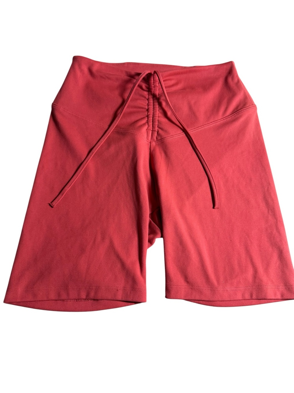 PINK Victoria's Secret Coral Drawstring High-Waist Bike Shorts